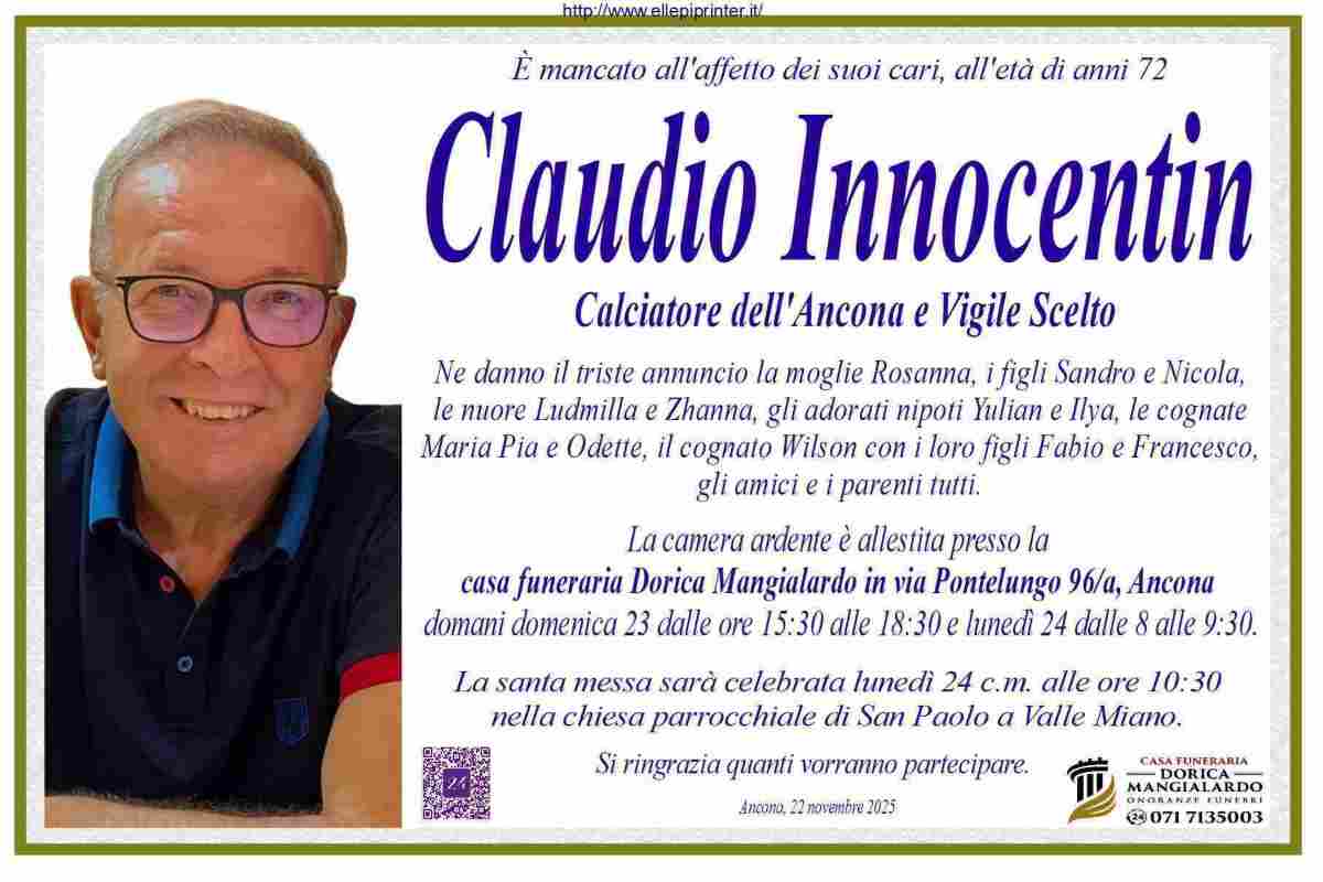 Morto Claudio Innocentin