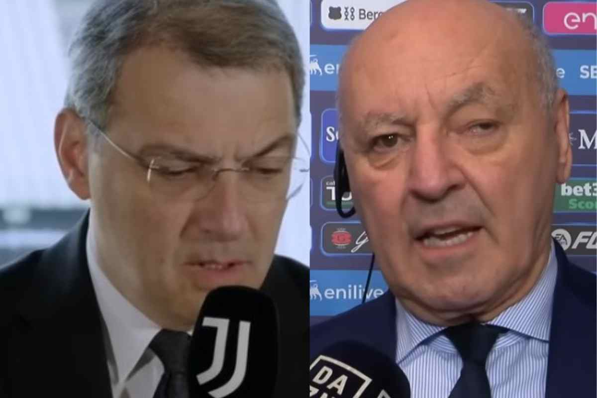Damien Comolli e Beppe Marotta in primo piano