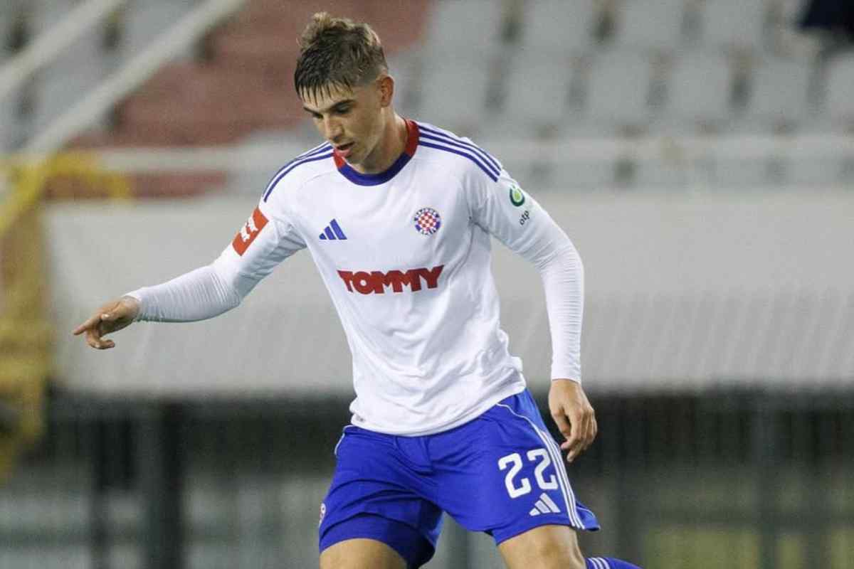 Branimir Mlacic in campo con l'Hajduk Spalato