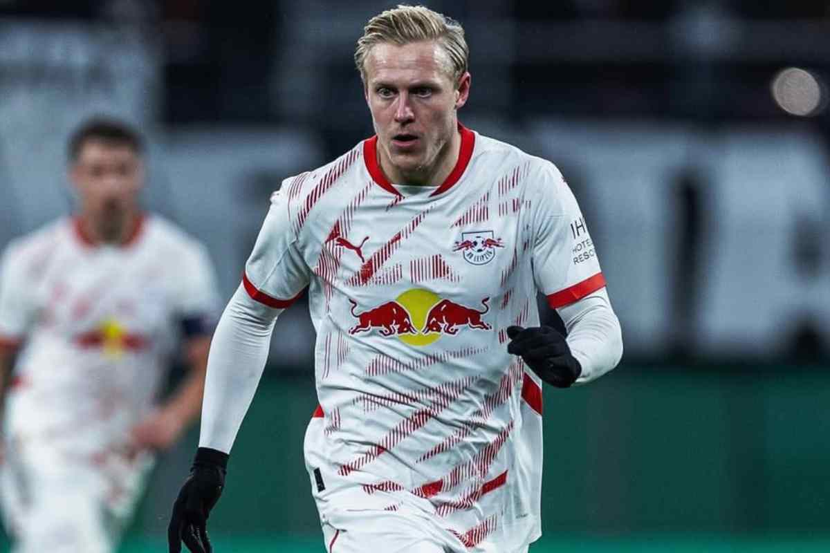 Xaver Schlager in campo con il Lipsia