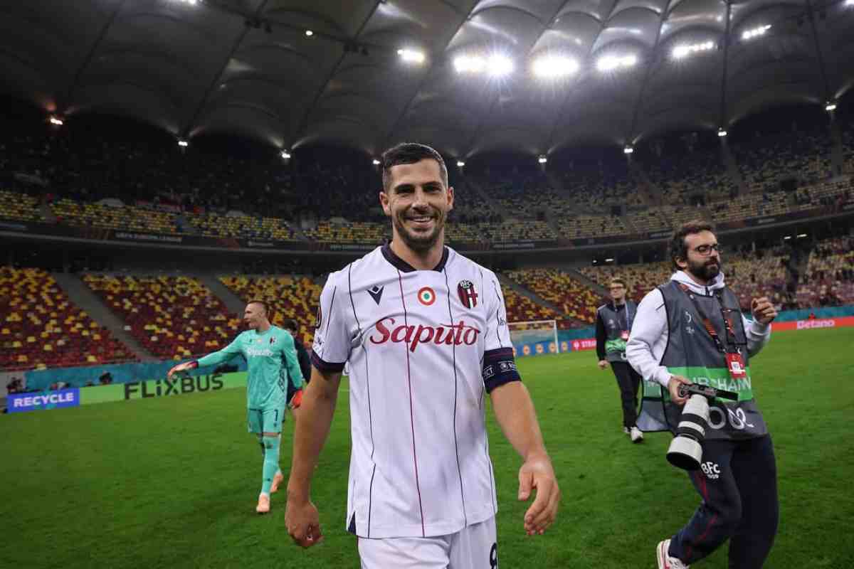 Remo Freuler in campo con il Bologna