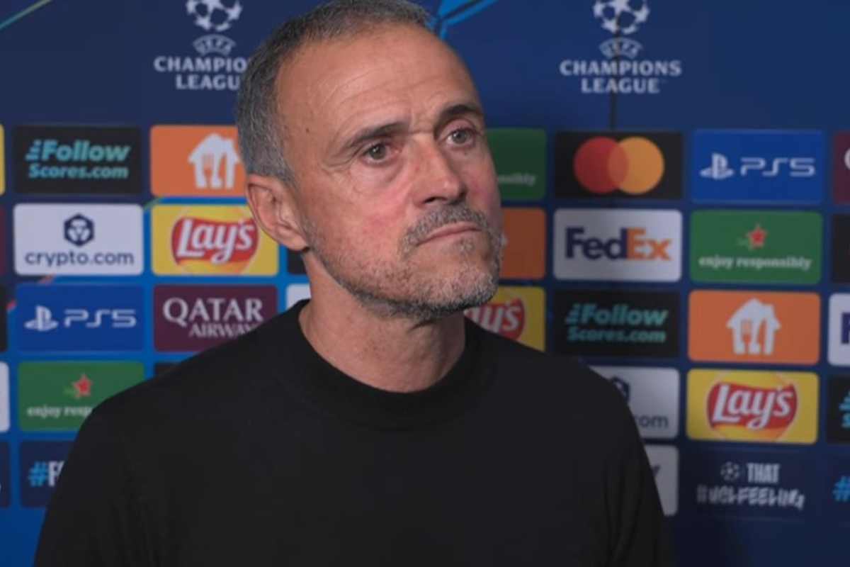 Luis Enrique durante un'intervista