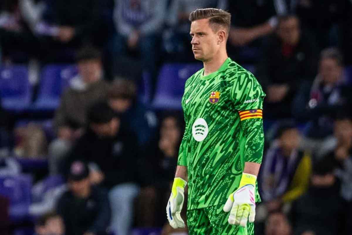 Marc Ter Stegen in campo con il Barcellona