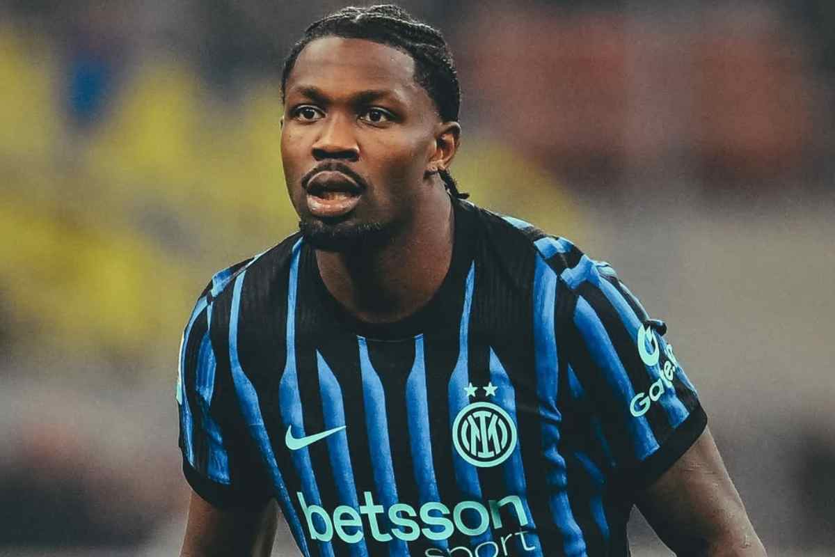 Marcus Thuram in campo con l'Inter