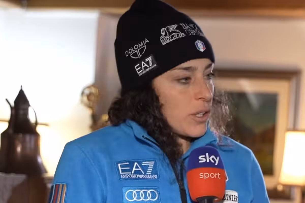 Federica Brignone al microfono di Sky Sport