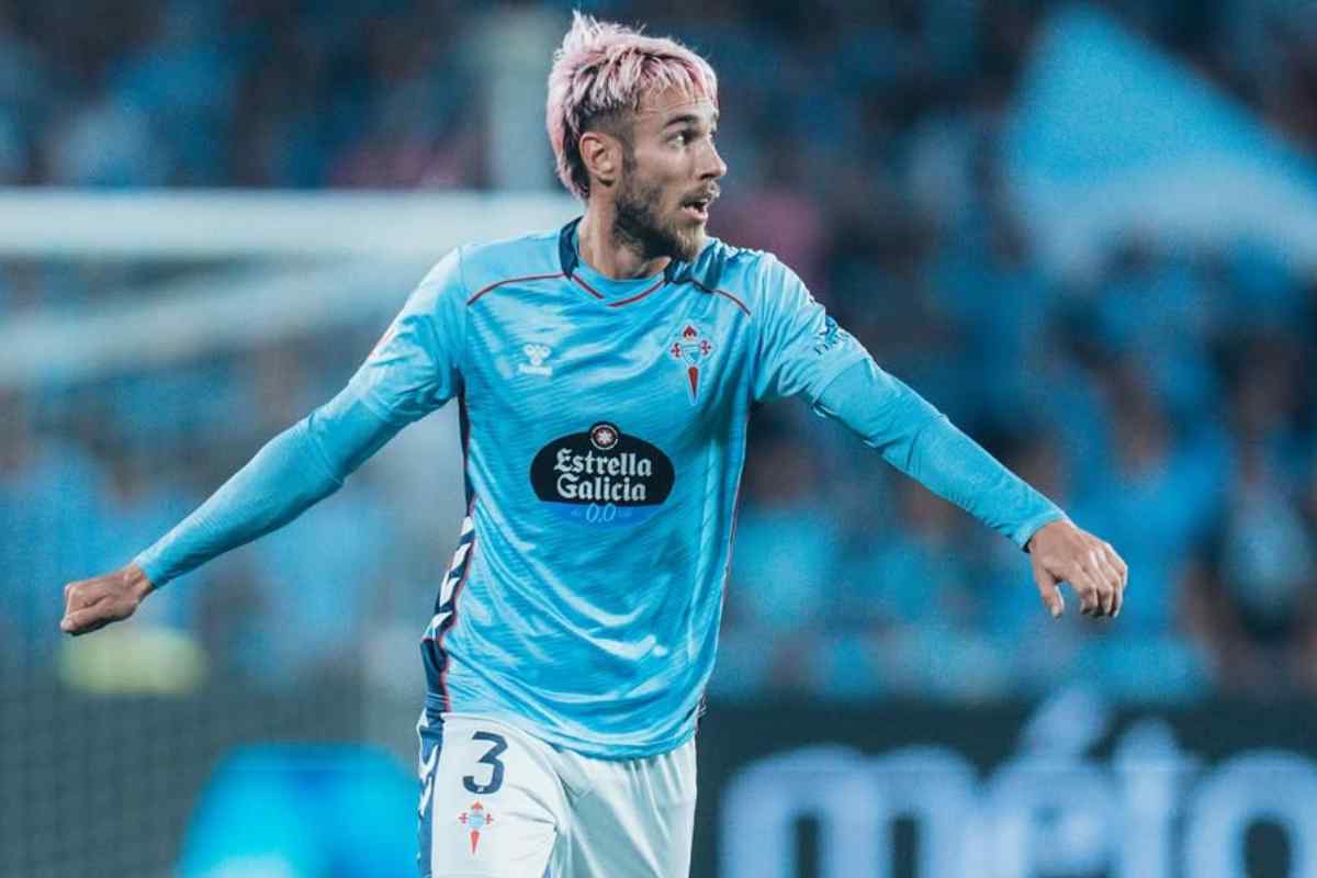 Oscar Mingueza in campo con il Celta Vigo